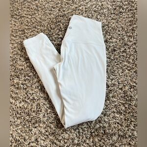Lululemon White Align High Rise Athletic Athleisure Leggings Size 2